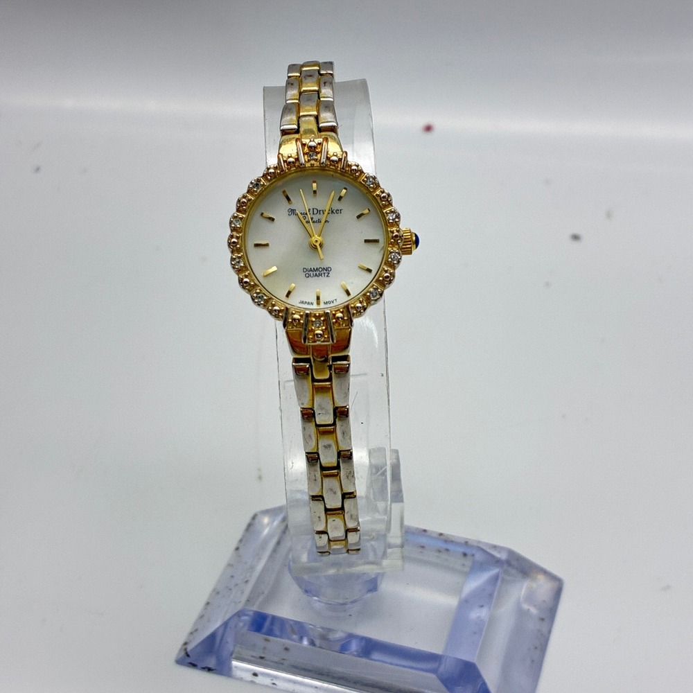 Marcel Drucker Collection Two Tone Diamond Quartz Watch 22-525 Japan Movt